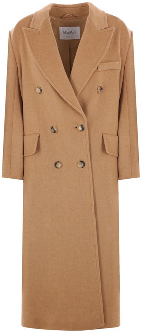 막스마라 더블 브레스티드 카멜 코트