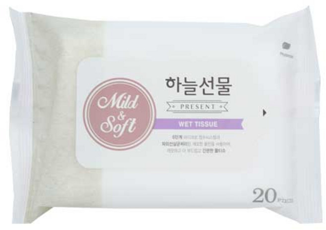 티엔비 하늘선물 미니 물티슈, 1개, 20개입