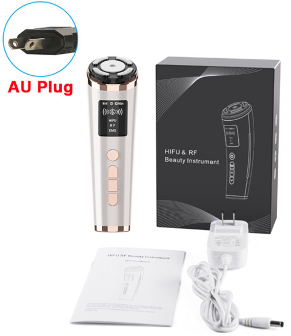 Hifu 얼굴 리프팅 기계 RF 고주파 안티 에이징 얼굴 마사지기 EMS 미세 전류 미니 Hifu 기계, [03] AU Plug