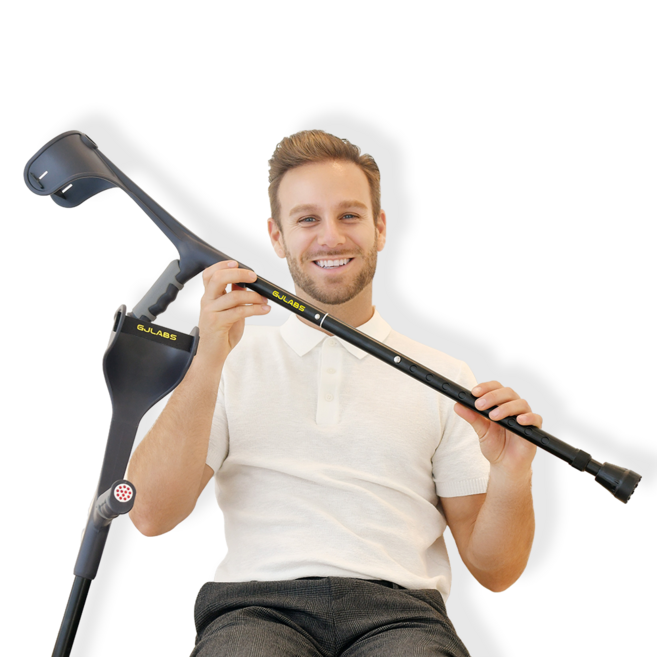 지제이랩스 목발 접이식 엘보클러치 재활 보행보조기구 E235, 2개