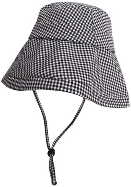 라뻬 햇빛차단 체크 버킷햇 벙거지모자