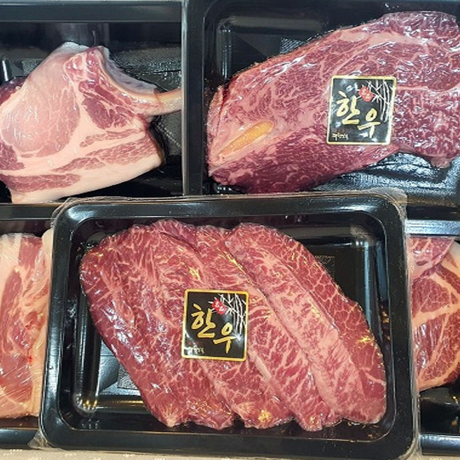 제주 한우 제주 흑돼지 선물세트 3.6kg 제주 흑돼지 삼겹살 목살 돈마호크 제주 한우선물세트