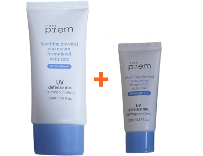 메이크프렘 카밍 선크림 50ml+20ml 대용량, 50ml, 1개