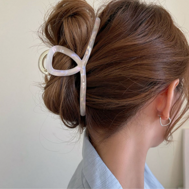 헤어퀸 빅사이즈 여성 헤어 숱많은 올림머리 집게핀 대형 13cm