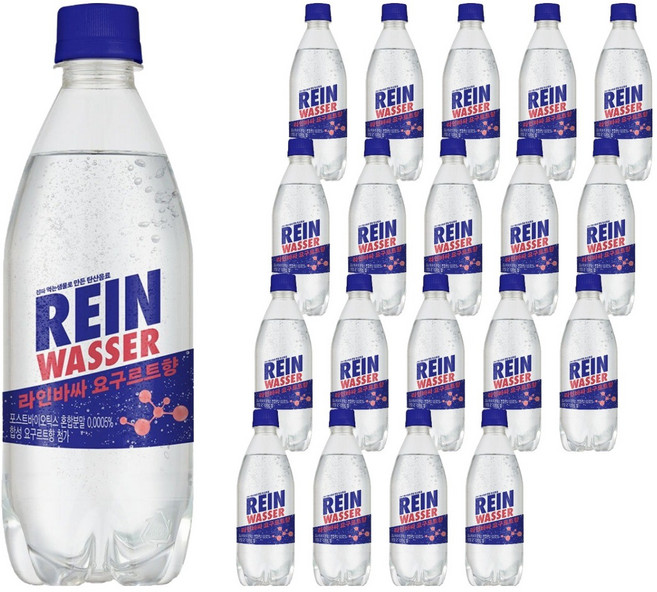 라인바싸 탄산음료 요구르트, 20개, 500ml