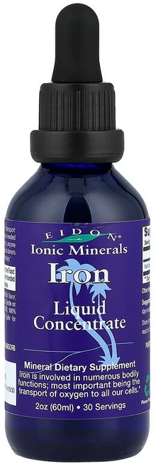 Eidon Ionic Minerals 철분 액상 농축물 60ml(2oz) Minerals (에이든 아이오닉 미네랄), Eidon Ionic Minerals, 철분, 액상 농, 1개, 60ml - 쿠팡