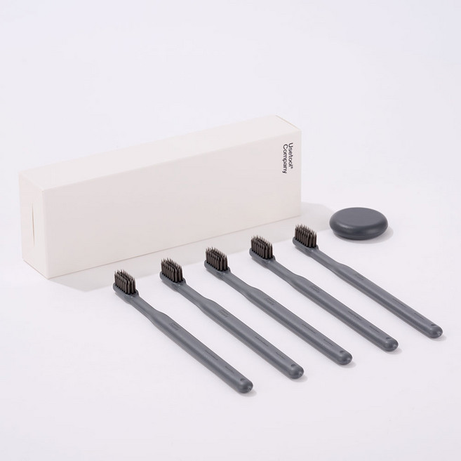 유즈툴 투스브러쉬 칫솔 미세모 싱글세트 블랙, 1세트, 1개입