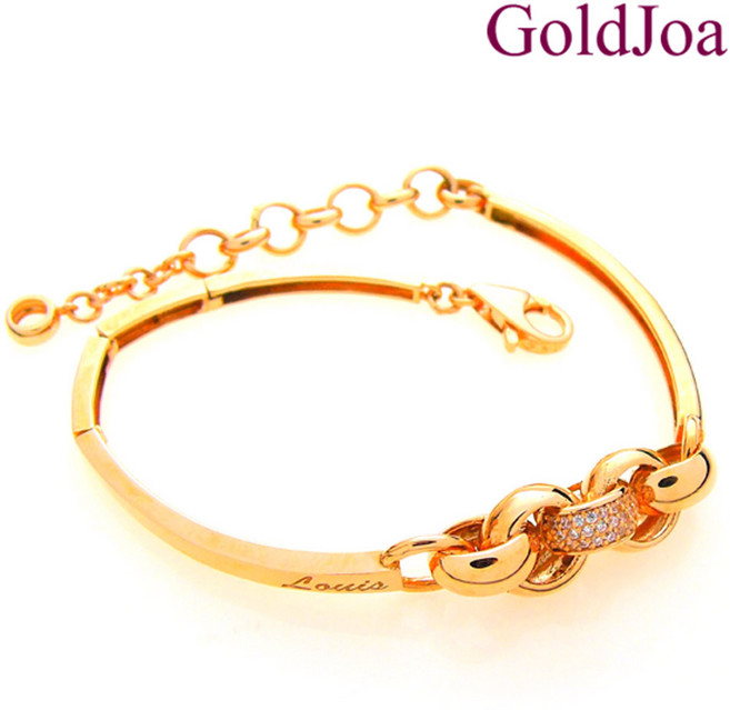 골드조아 럭셔리 세련된 뱅글 큐빅 14k팔찌 (gt-sr3009b) 팔찌