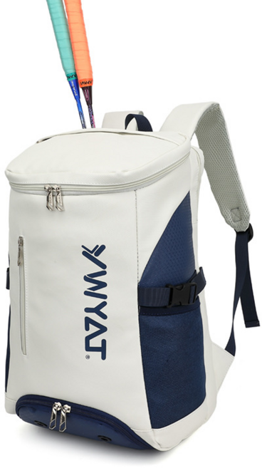 대용량 스포츠 백팩 배드민턴 라켓백 운동 가방, 화이트겸네이비, 1개, 화이트겸네이비 1개