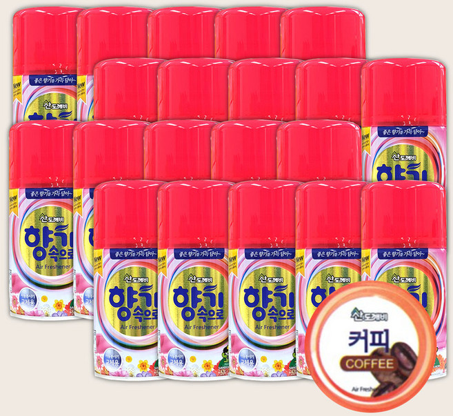 산도깨비 향기속으로 자동분사기 커피향 리필캔 290ml 20개