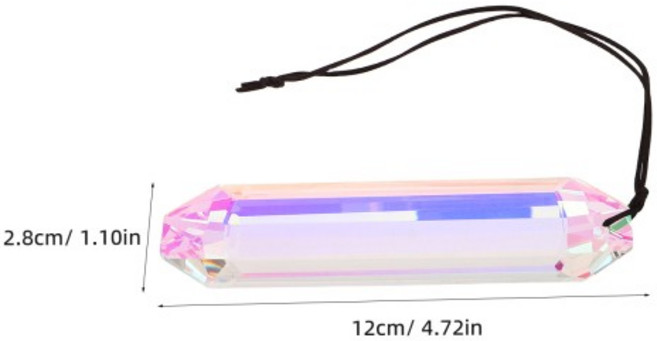 2개 크리스탈 프리즘 선캐쳐 레인보우 메이커 장식용 AB 컬러 실내외 창문 정원 파티오 걸이형 햇빛