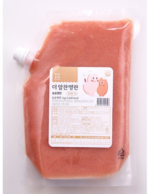 더알찬명란 송송명란 담백한맛, 1개, 1kg