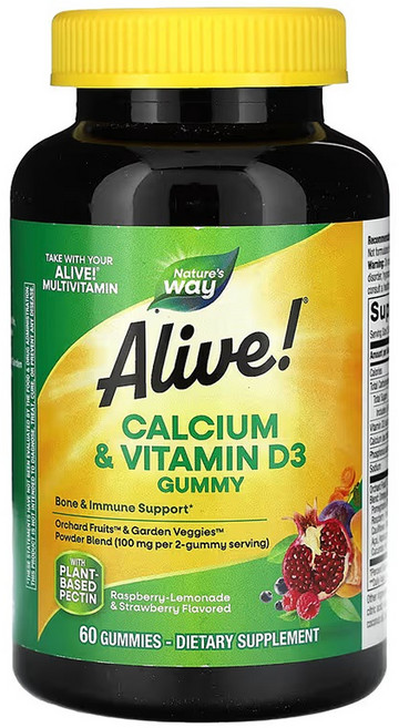 네이쳐스웨이 얼라이브 칼슘 비타민 D3 딸기 60구미, 60정, 1개