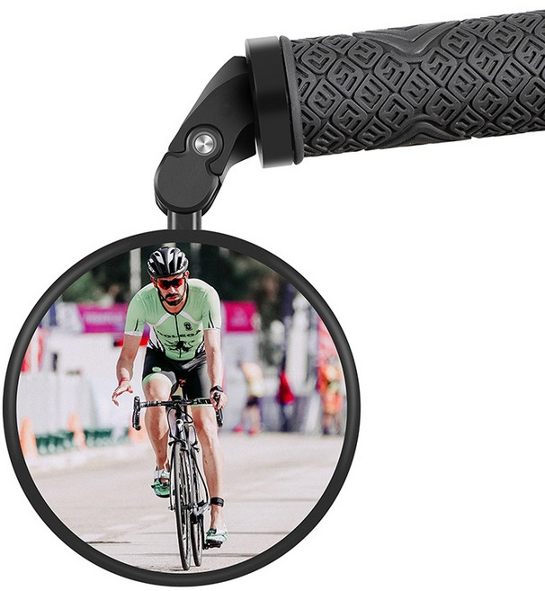 WEST BIKING 자전거 사이드미러 백미러 전기자전거 MTB 로드자전거 양쪽용 안전 미러, 1개, Black