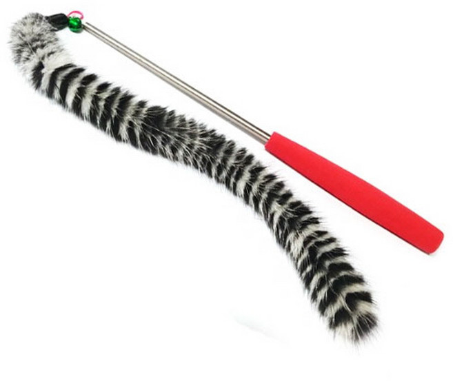 힐링타임 점프 3단낚시대 밍크꼬리 NH-0168 색상랜덤 고양이장난감 냥이낚시대 놀이, 단품, 1개