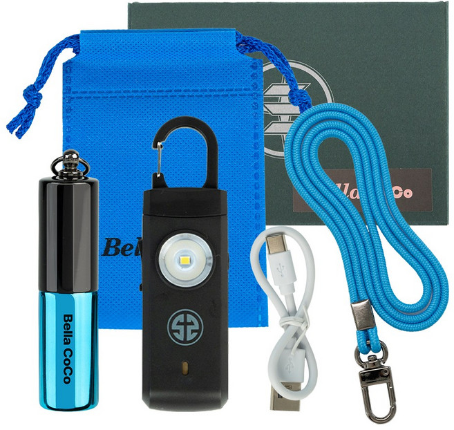 벨라코코 일렉트릭 블루 휴대용 호신용품 풀세트 2026년 업그레이드형, 1세트