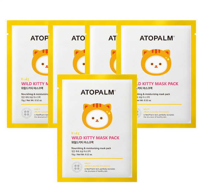 아토팜 와일드 키티 마스크팩 15g, 1개입, 5개