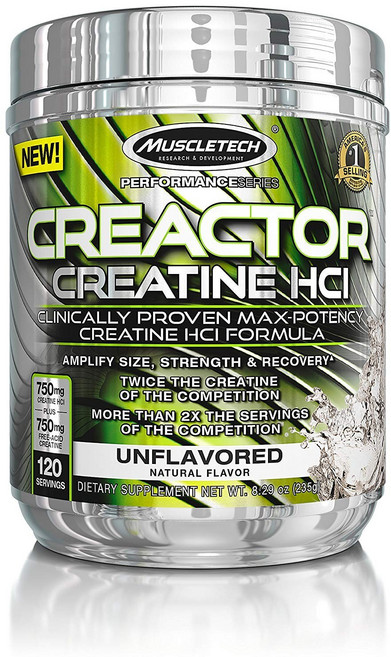 MUSCLETECH 肌酸HCL, 無味, 1罐, 235g