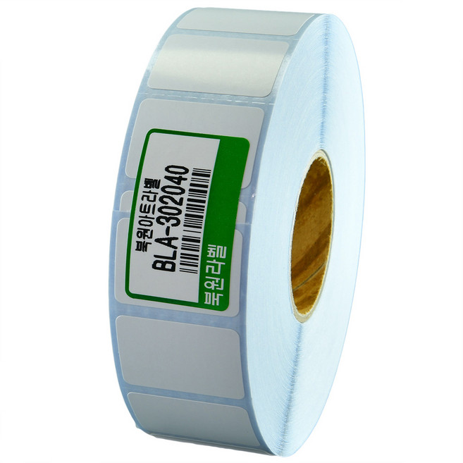 아트지 30X20mm 지관40mm 라벨스티커 롤라벨 BLA-302040
