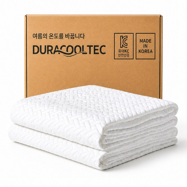 듀라쿨텍 국내생산 냉감패드 여름 침대 쿨매트, 화이트