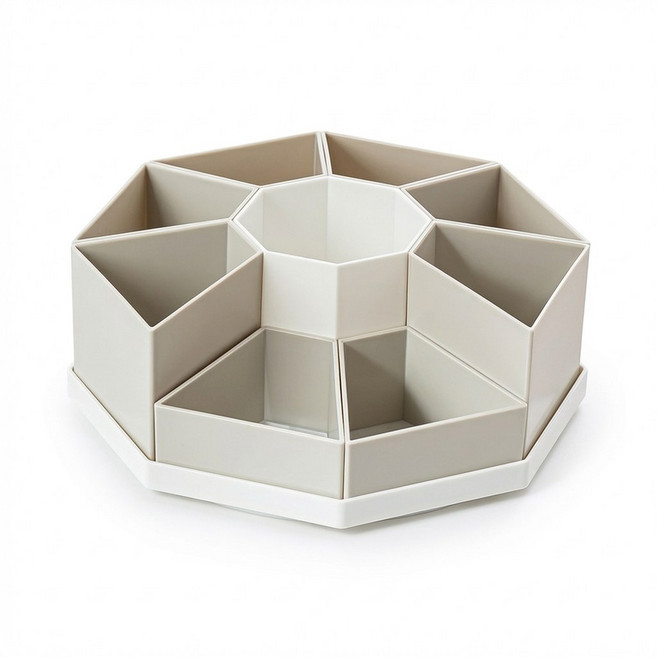 모덴즈 360도 회전 연필꽂이 데스크 오거나이저 깔끔한 책상 정리 수납함, 1개, 라이트그레이