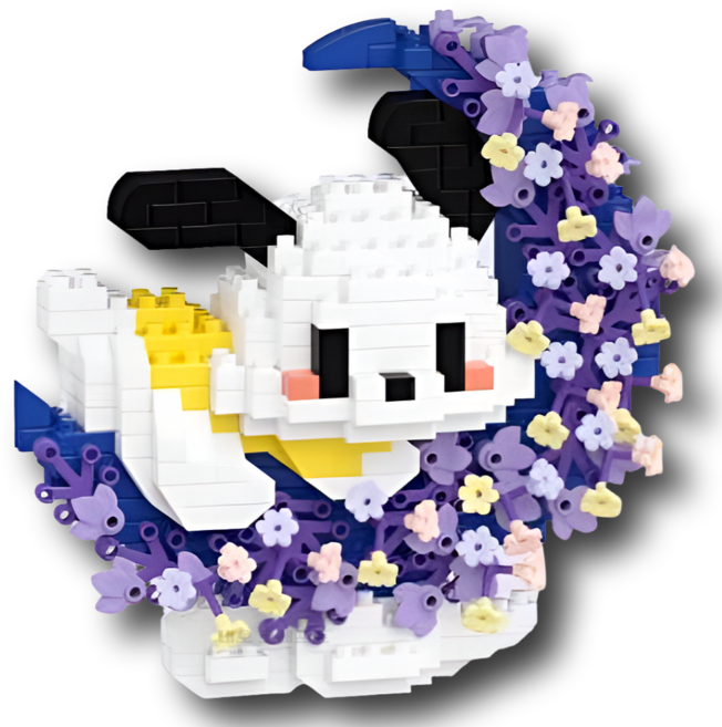 [네오 크래프트] 달빛 동물 꽃 나노블럭 DIY 고양이 블록 조립 미니 나노 캣 강아지 곰 판다 팬더 폭스 여우 달 크리스마스 만들기 장난감 키트 발렌타인 화이트데이 선물, 1개, 3. 블랙&화이트 퍼피(Black&WhitePuppy)