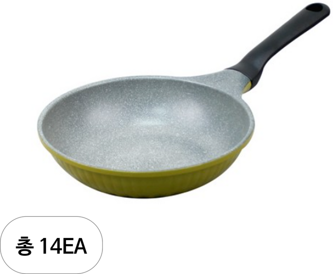 썬터치 리빙온 올리브 스톤 프라이팬, 20cm, 14개