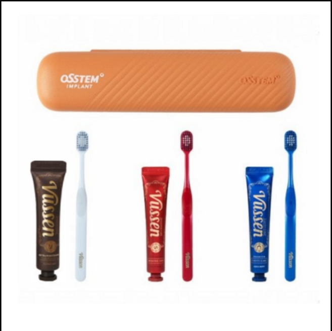 (단체용) 오스템 뷰센 휴대용 여행용 양치키트 100개세트 (여행용 키트 치약+칫솔), 100개, 기타조합형100세트(전화확인후 발송)