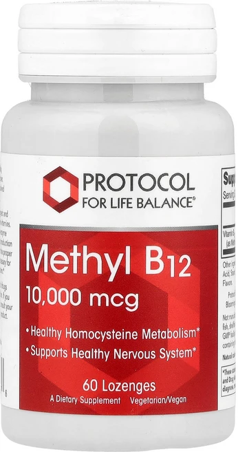 Protocol for Life Balance 메틸 B-12 10 000 mcg 60 드롭 Balance (프로토콜 포 라이프 밸런스), 1개 - 쿠팡