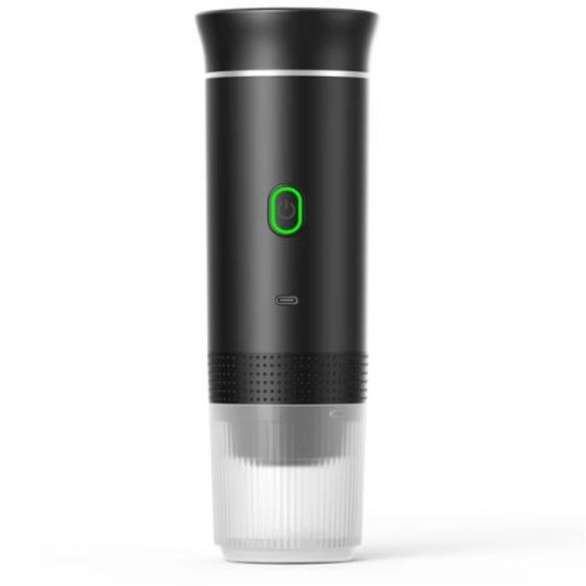 휴대용 자동 전기 커피 머신 무선 에스프레소 및 가정용 캠핑 메이커 캡슐 파우더 여행용 3 1, 없음, 3) black, 1개