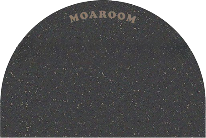 모아룸 오브제 반원형 빨아쓰는 규조토 발매트, 멜로우블랙