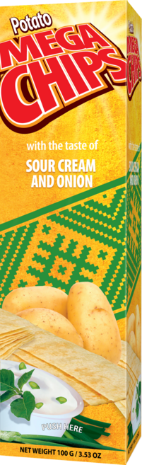 포테이토 메가칩스 사우어크림 앤 어니언맛 100g (7+1)개, 8개