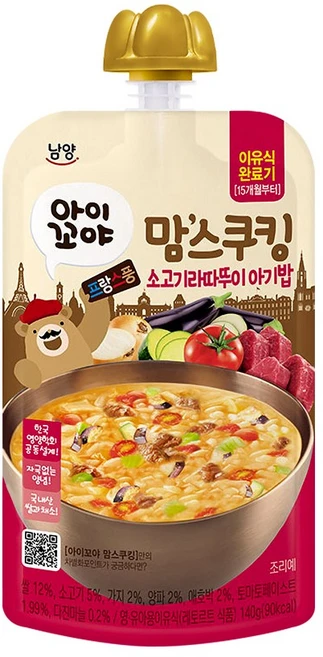 맘스쿠킹 유아 이유식(15개월~) 소고기라따뚜이, 140g, 1개, 소고기 라따두이 - 쿠팡