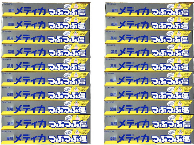 썬스타 일본 소금치약 메디카 츠부츠부 대용량, 20개, 170ml