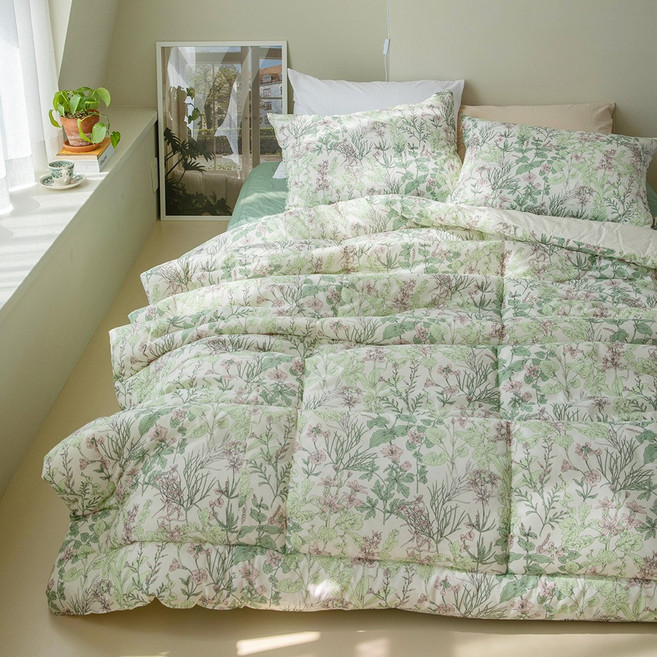 바자르 내추럴 순면 워싱 차렵이불