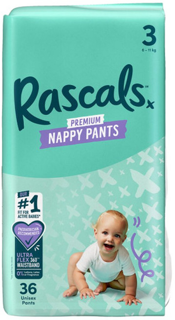 라스칼 프렌즈 프리미엄 팬티 기저귀 3단계 중형 1팩, 1매