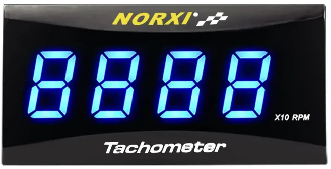 Koso 오토바이 미니 RPM 미터 디지털 스퀘어 LCD 디스플레이 Tach Hour Meter 타코미터 BMW YAMAHA KAWASAK, 03 Tachometer Blue