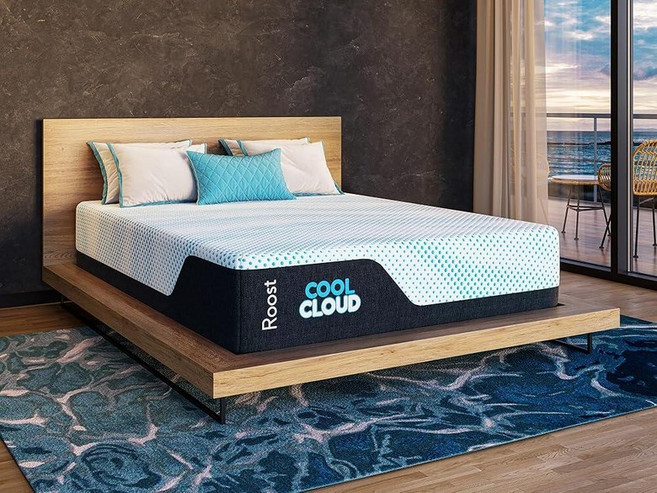 Roost Sleep Cool Cloud 14-Inch Twin Mattress Gel Memory Foam for Back Pain Relief & Sleep Medium