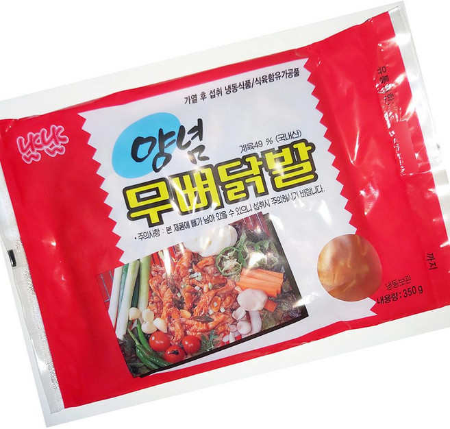 냠냠 무뼈 닭발 볶음 350g 냉동 간식 안주 매운 닭 발