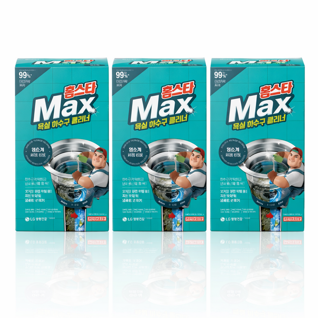 홈스타 맥스 욕실바닥 하수구 클리너, 1ml, 3개