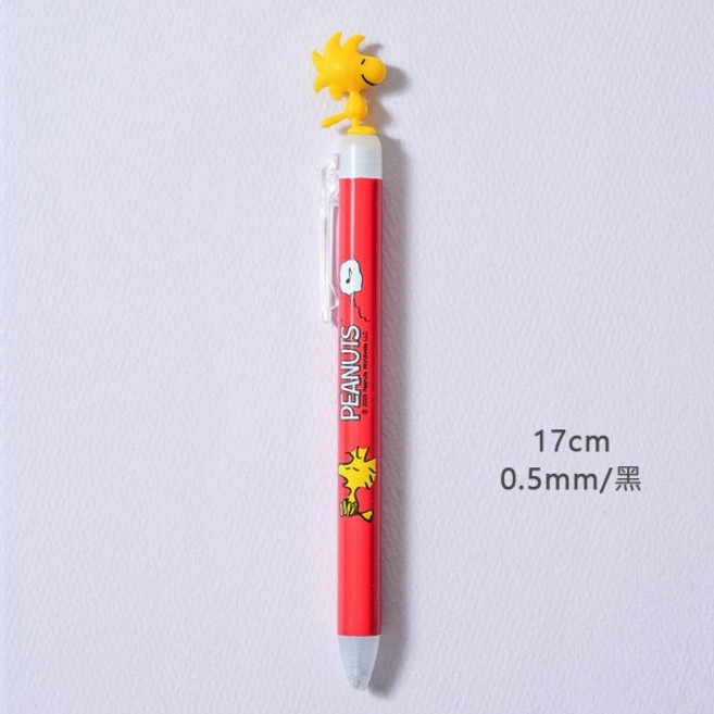 韓國大創Daiso史努比文具系列 韓國製正版授權, 1個, 立體中性筆0.5mm 糊塗塌客