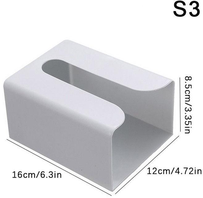 일회용장갑홀더 벽걸이 티슈 박스 방수 자체 접착 냅킨 거치대 가정용 일회용 장갑 보관함 주방 종이 정리함 케이스, 1개, [03] 일회용장갑홀더 S3