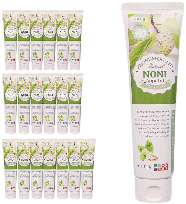 계면 활성제 불소 없는 노니치약 150g, 20개