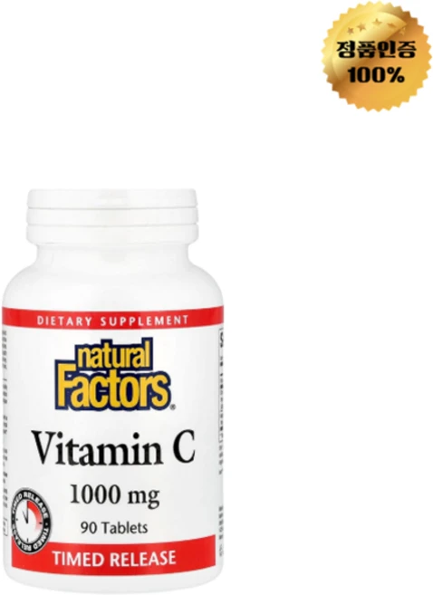 내추럴팩터스 비타민C 1000mg 90정, 1개 - 쿠팡
