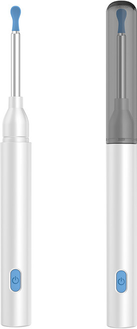 고화질 내시경 귀이개 귀이개 무선 LED 조명 스마트폰 실시간 확인, 화이트, 1개