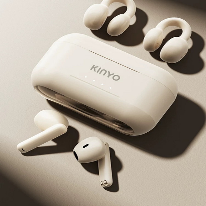 Kinyo i25 듀얼 커플 2in1 블루투스 골전도 이어폰 커플아이템 운동 런닝 스포츠, 블랙