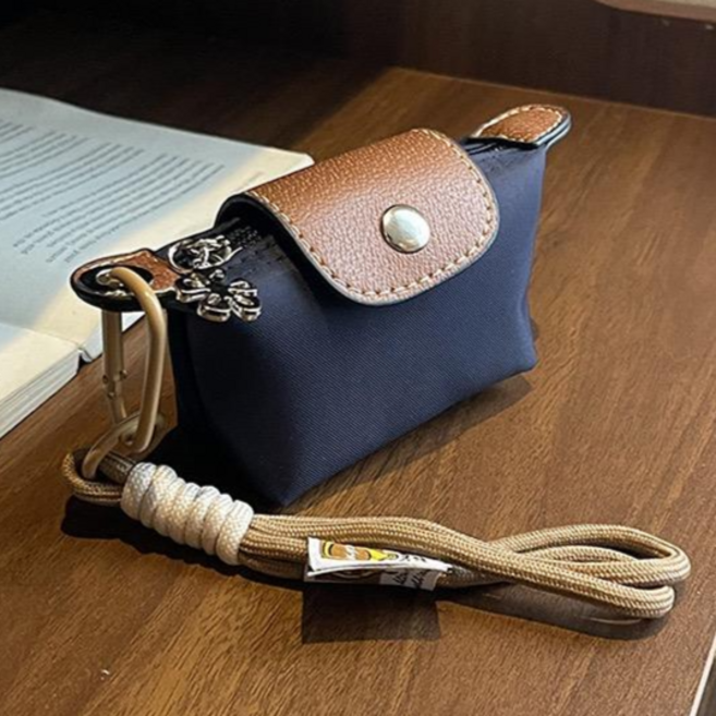 스트랩 키링 파우치 지퍼 동전 지갑 화장품 에어팟 파우치 미니 백 가방 백참