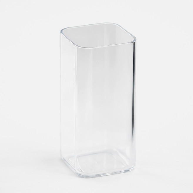 트라이탄 사각컵 감성 디자인컵 안깨지는 업소용 카페 다회용 플라스틱컵 15온스 430ml, 사각컵Q 15호 투명 430ml