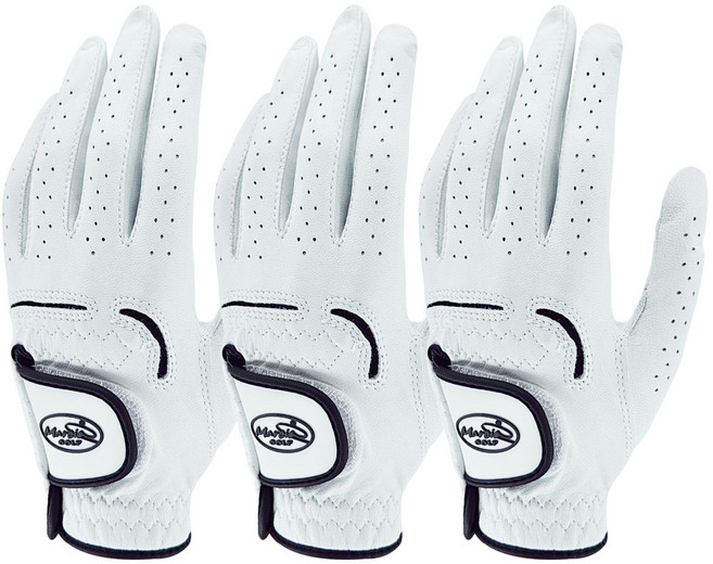 마르시아 The Field 여성용 올양피 골프장갑 왼손착용3장, 블랙라벨, 1세트