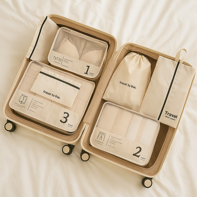 오피모 깔끔정리 여행용 파우치 7종 세트